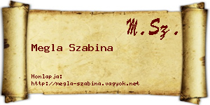 Megla Szabina névjegykártya